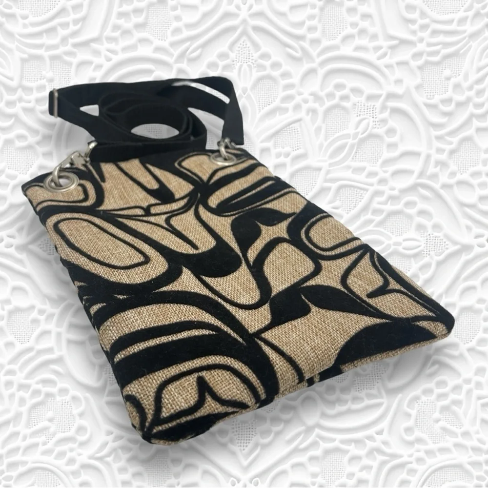 Eagle Passport Crossbody Pouch by Kelly Robinson (Beige )